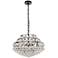 Savannah 20" Wide Black and Crystal Pendant Light