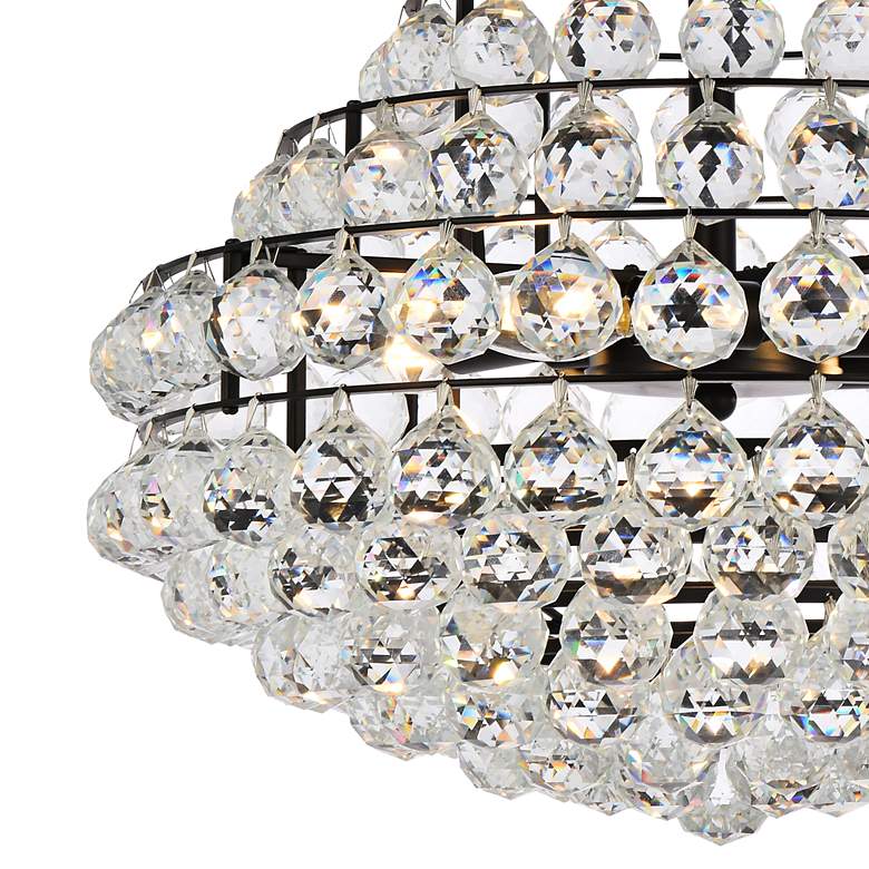 Image 4 Savannah 20" Wide Black and Crystal Pendant Light more views