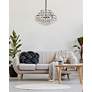 4_Savannah 20" Wide Black and Crystal Pendant Light more views