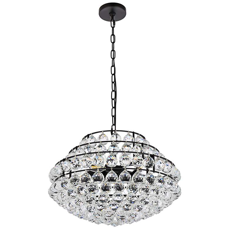 Image 5 Savannah 20" Wide Black and Crystal Pendant Light more views