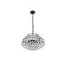 Savannah 20" Wide Black and Crystal Pendant Light in scene