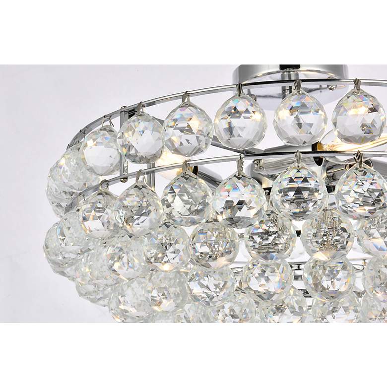 Image 6 Savannah 20" Wide Black with Crystal Ceiling Light more views
