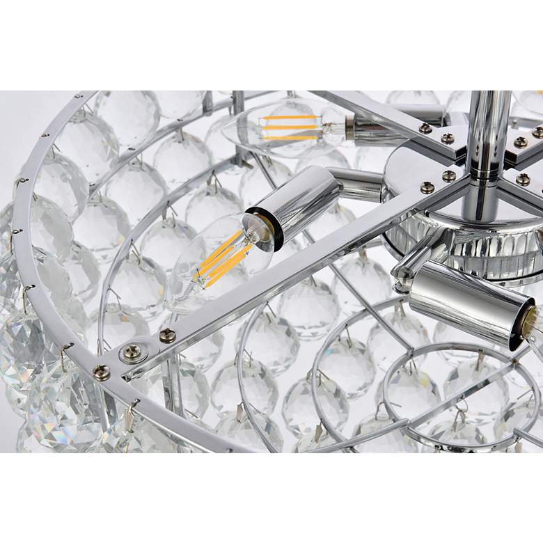Image 7 Savannah 20" Wide Black with Crystal Ceiling Light more views
