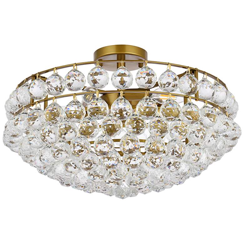 Image 5 Savannah 20" Wide Brass 5-Light Ceiling Light more views