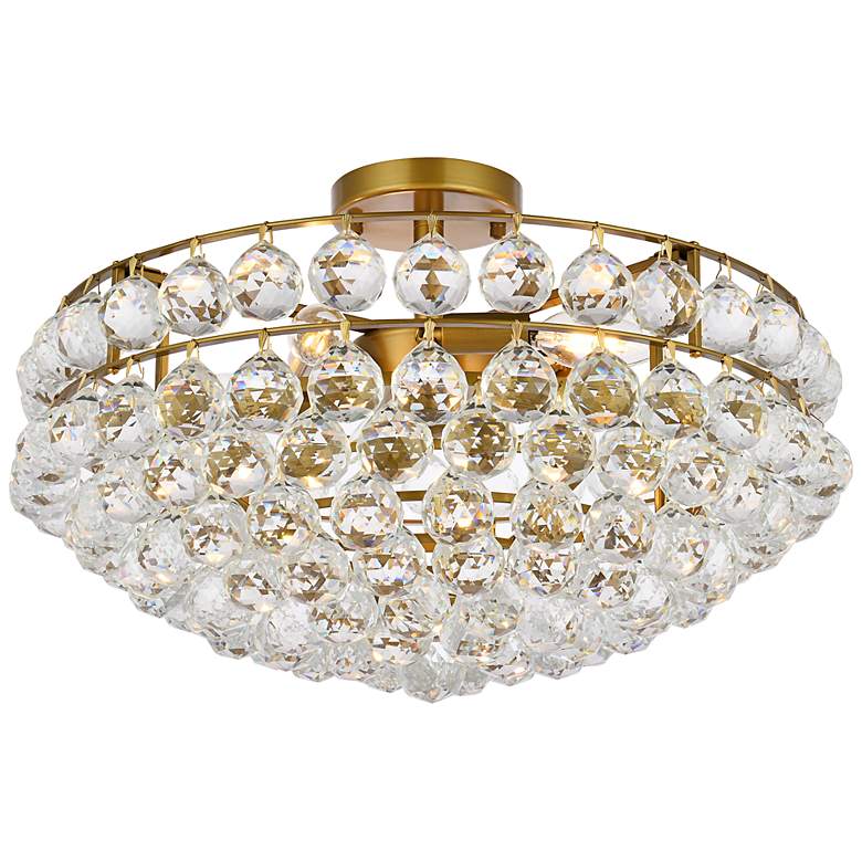 Image 6 Savannah 20" Wide Brass 5-Light Ceiling Light more views