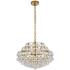 Savannah 20" Wide Brass Clear Crystal 5-Light Pendant