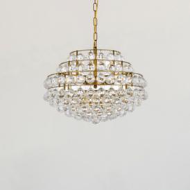 Savannah 20" Wide Brass Clear Crystal 5-Light Pendant Savannah 20" Wide Brass Clear Crystal 5-Light Pendant