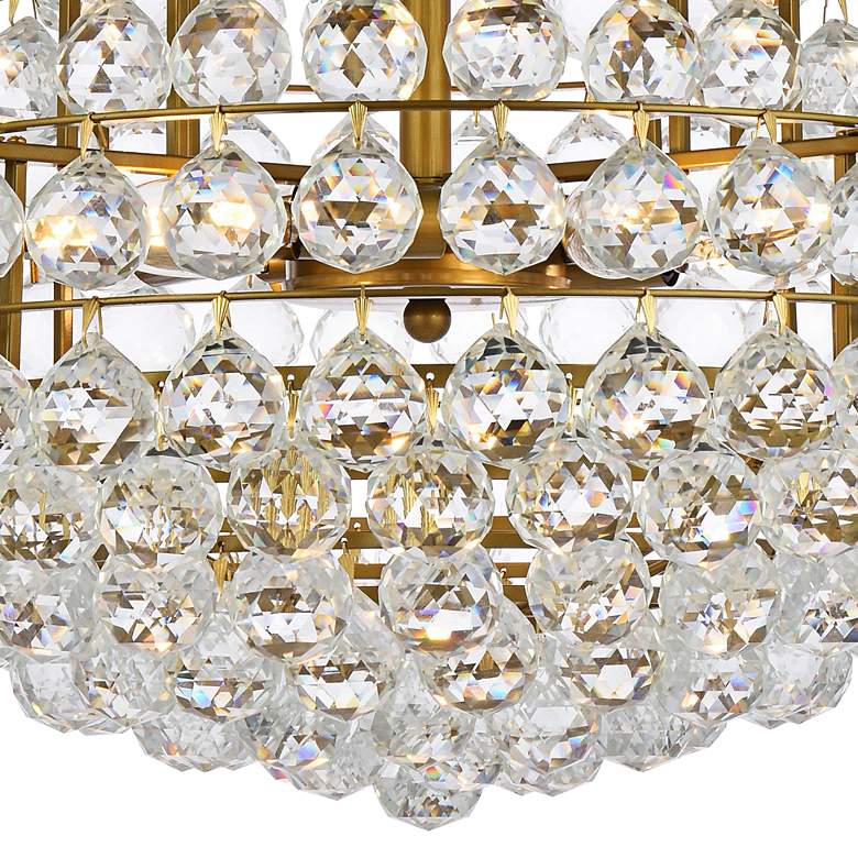 Image 4 Savannah 20" Wide Brass Clear Crystal 5-Light Pendant more views