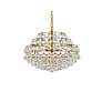 5_Savannah 20" Wide Brass Clear Crystal 5-Light Pendant more views