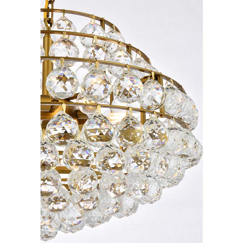 Image 7 Savannah 20" Wide Brass Clear Crystal 5-Light Pendant more views
