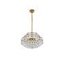 Savannah 20" Wide Brass Clear Crystal 5-Light Pendant in scene