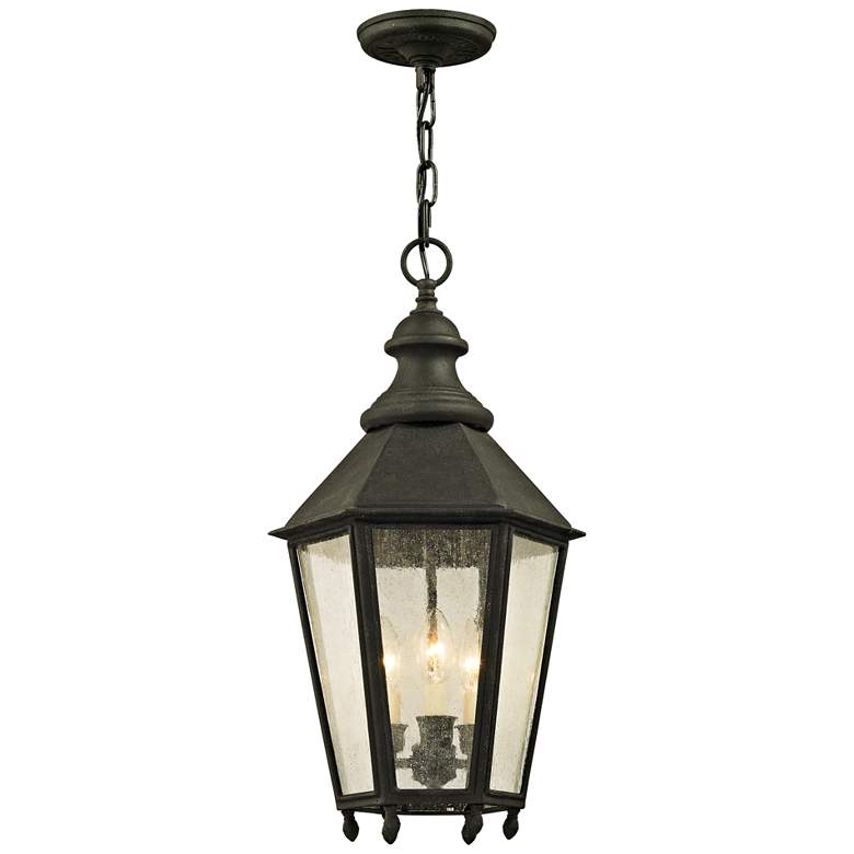 Image 1 Savannah 23 3/4 inch High Vintage Iron Outdoor Hanging Light