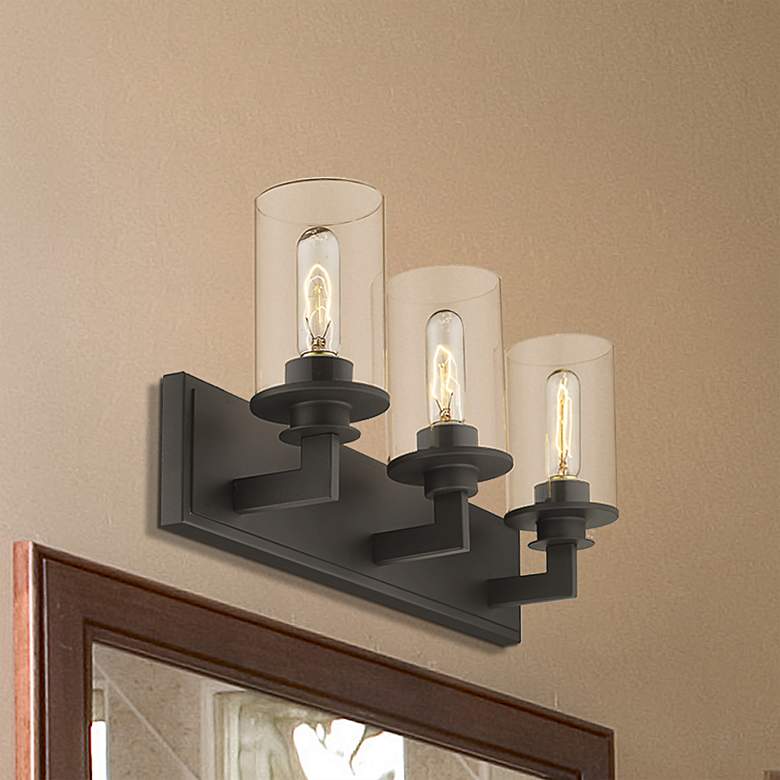 Image 2 Savannah 23" Wide Bronze 3-Light Bath Vanity Light