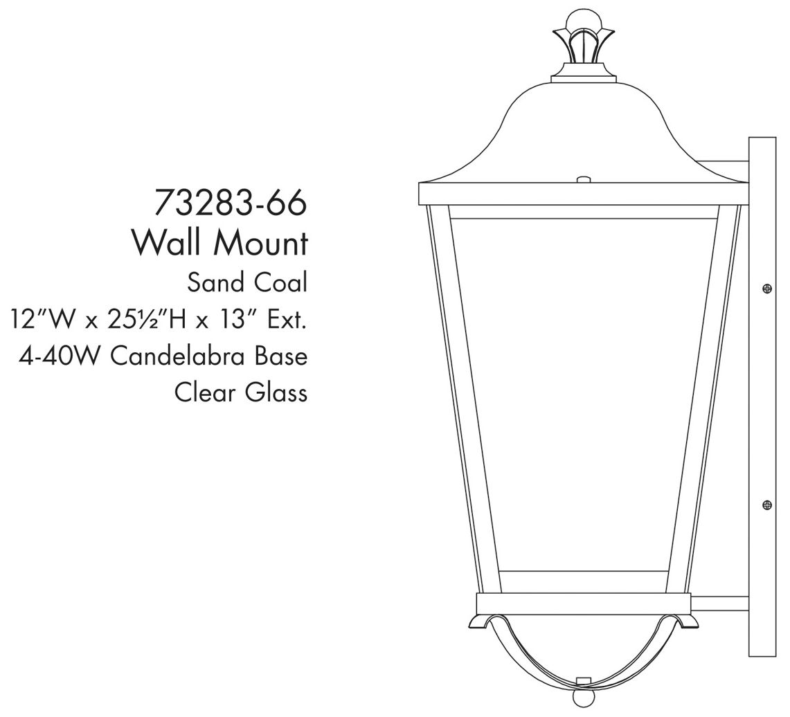 Image 5 Savannah 25 1/2" High Sand Coal 4-Light Outdoor Wall Light more views