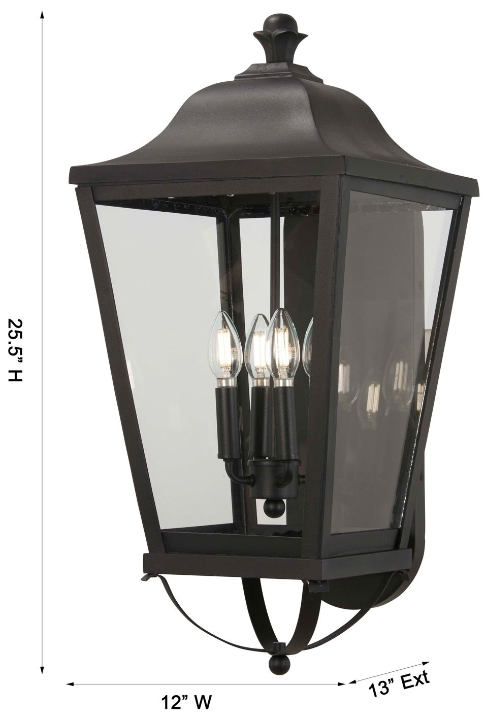 Savannah 25 1/2" High Sand Coal 4-Light Outdoor Wall Light