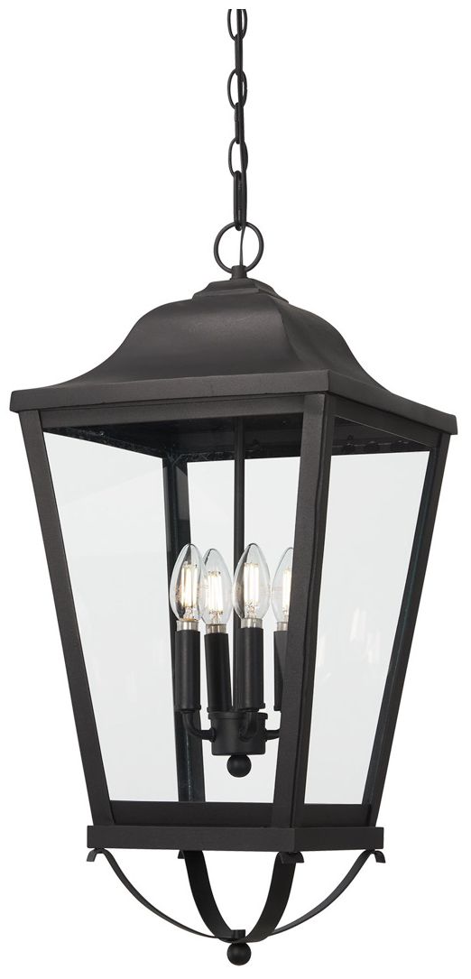 Image 4 Savannah 25 3/4"H Sand Coal 4-Light Outdoor Hanging Light more views
