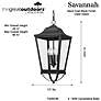 5_Savannah 25 3/4"H Sand Coal 4-Light Outdoor Hanging Light more views