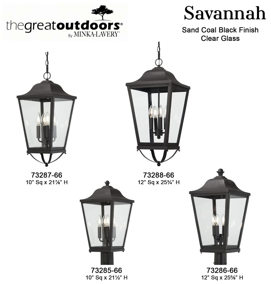 Image 6 Savannah 25 3/4"H Sand Coal 4-Light Outdoor Hanging Light more views