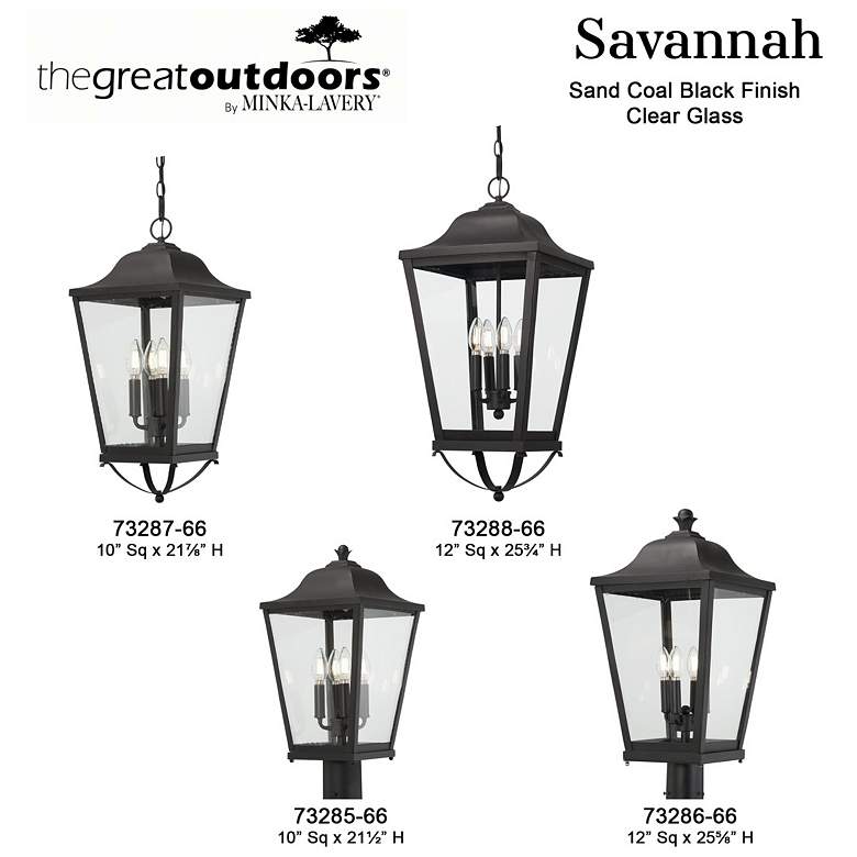Image 6 Savannah 25 3/4"H Sand Coal 4-Light Outdoor Hanging Light more views