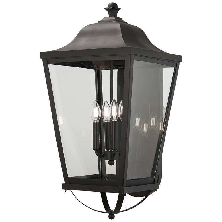 Image 1 Savannah 29 1/4" High Sand Coal 4-Light Outdoor Wall Light
