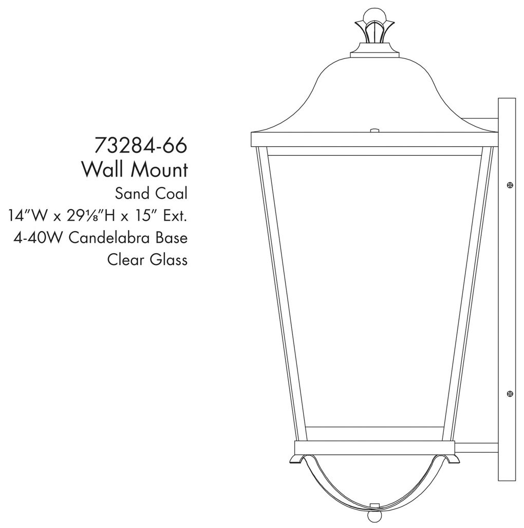 Image 5 Savannah 29 1/4" High Sand Coal 4-Light Outdoor Wall Light more views