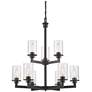 3_Savannah 29" Wide Bronze 9-Light Chandelier