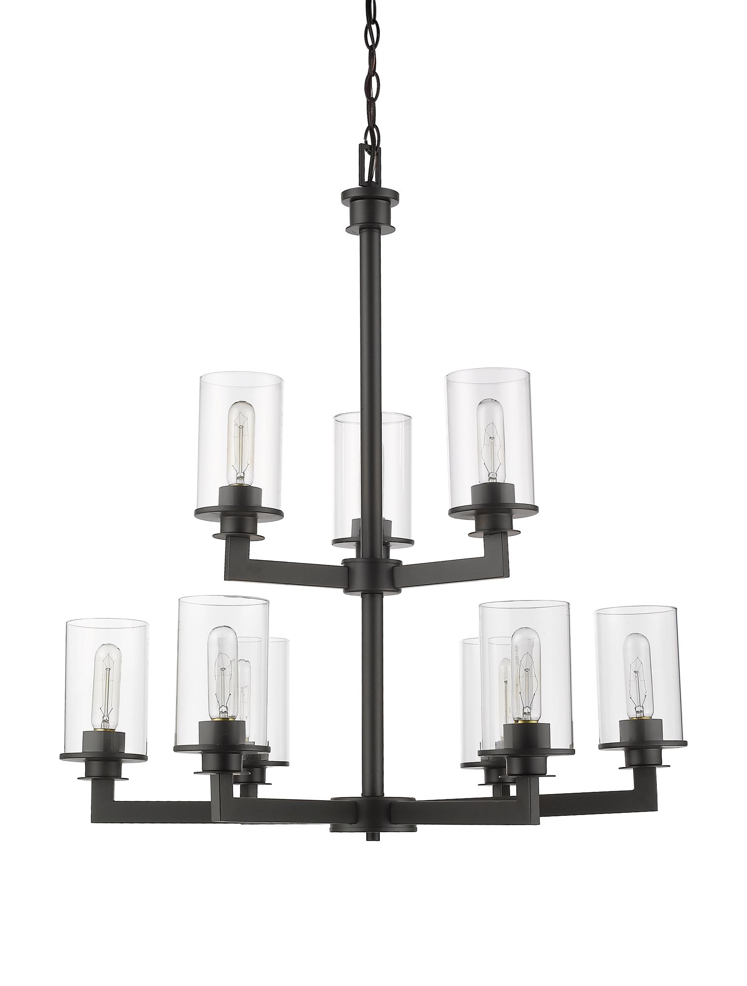 Savannah 29" Wide Bronze 9-Light Chandelier in scene