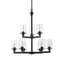 Savannah 29" Wide Bronze 9-Light Chandelier in scene