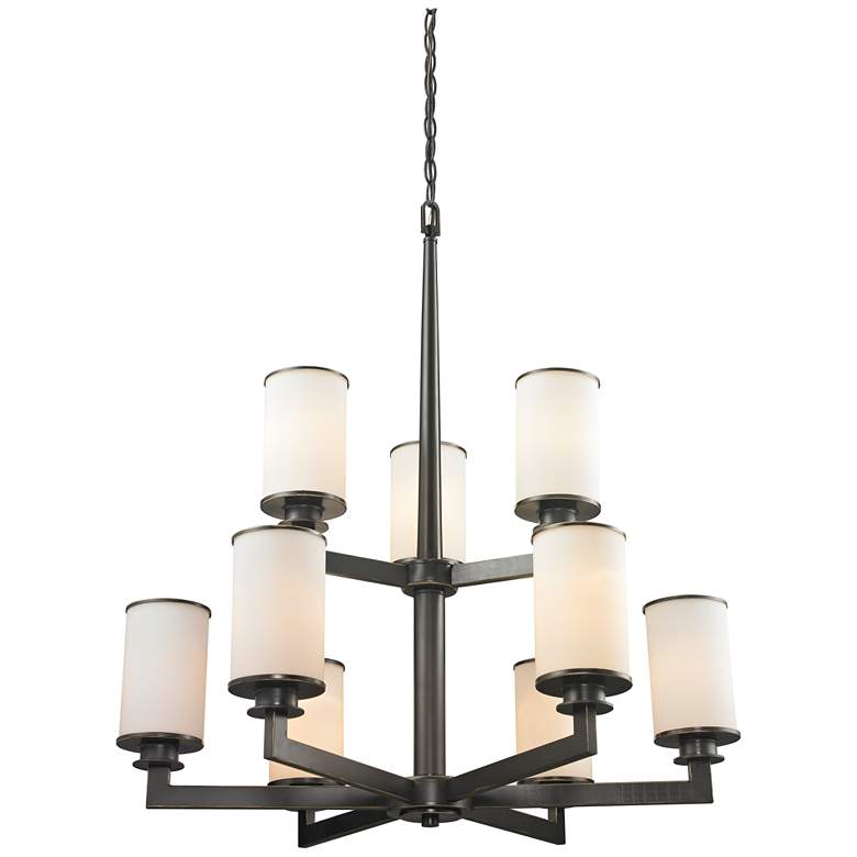 Image 1 Savannah 29" Wide Olde Bronze 9-Light Chandelier