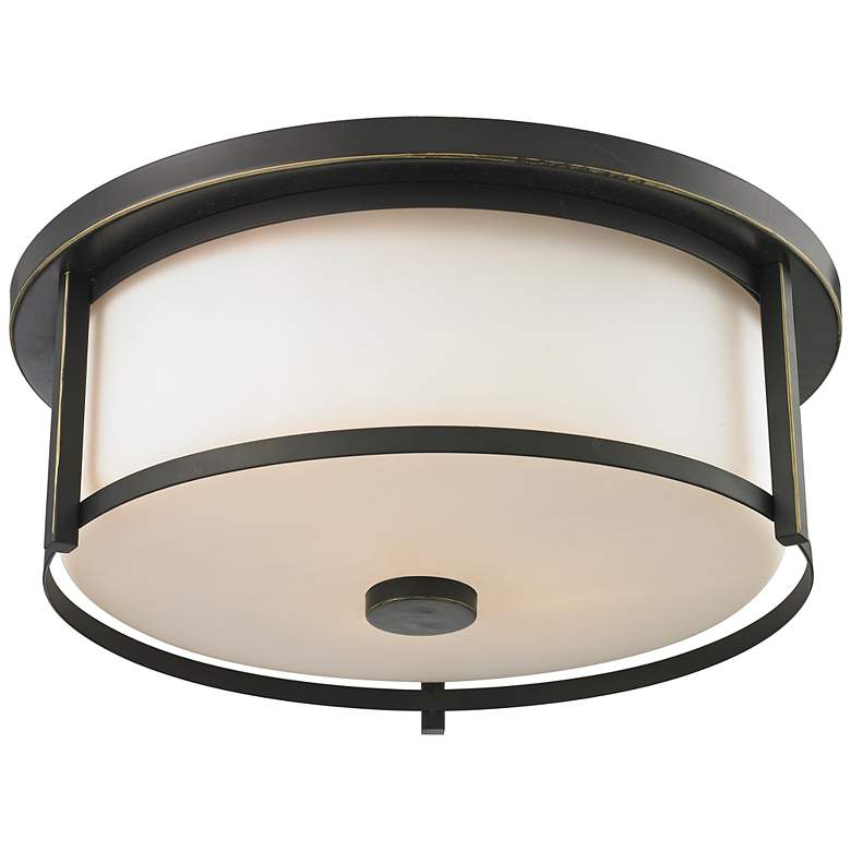 Image 1 Savannah 3 Light Flush Mount in Olde Bronze