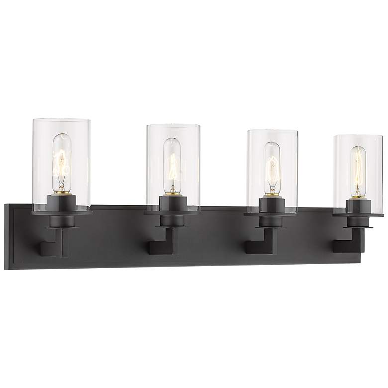 Image 3 Savannah 31 1/2" Wide Bronze 4-Light Vanity Bath Light