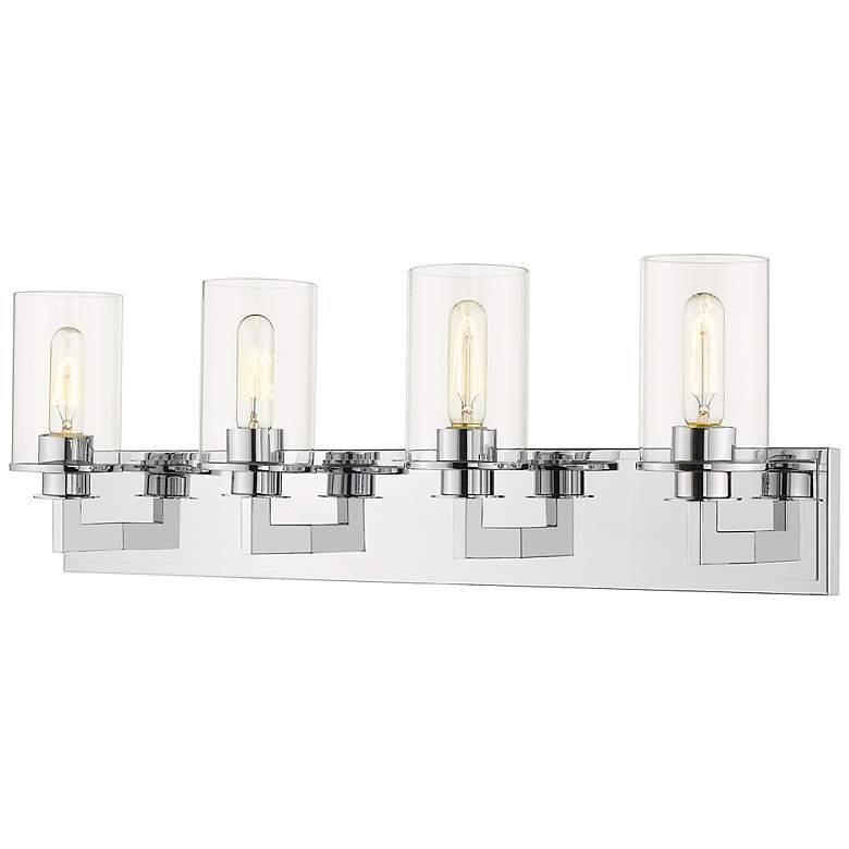 Image 2 Savannah 31 1/2" Wide Chrome 4-Light Bath Light