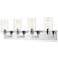 Savannah 31 1/2" Wide Chrome 4-Light Bath Light