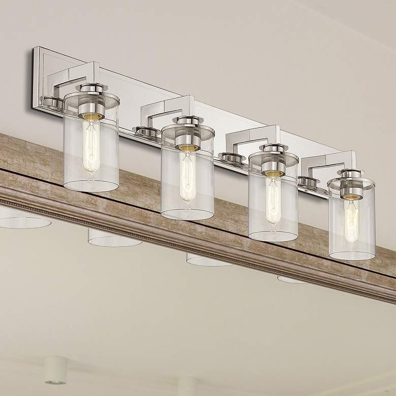 Image 1 Savannah 31 1/2" Wide Chrome 4-Light Bath Light