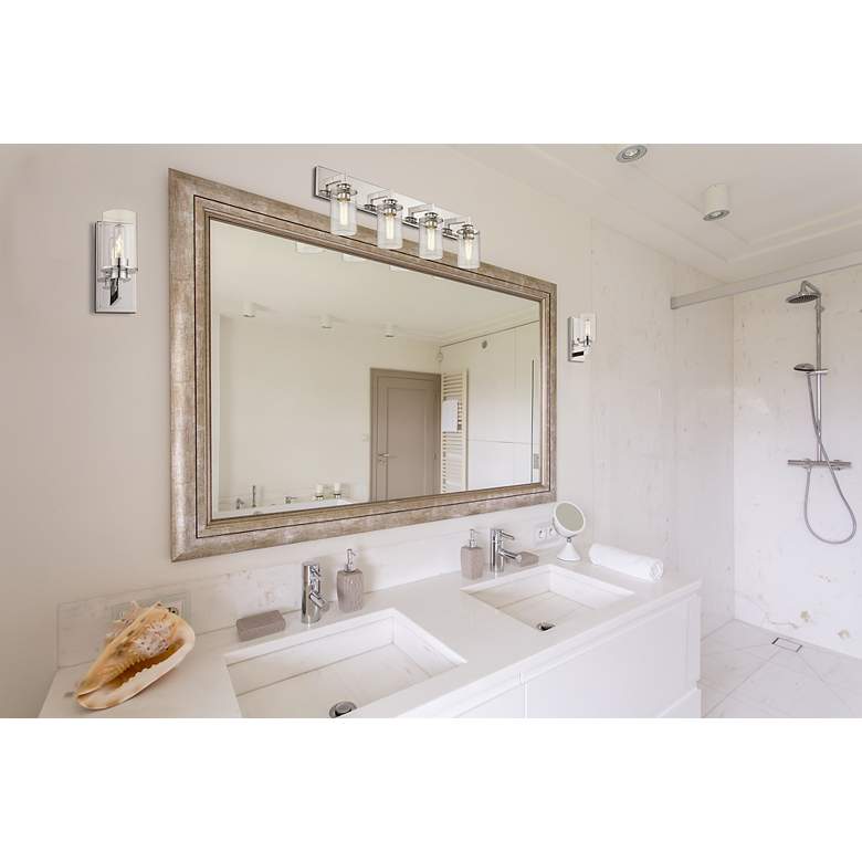 Image 3 Savannah 31 1/2" Wide Chrome 4-Light Bath Light more views