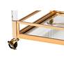 5_Savannah 32 3/4" Wide Gold Metal 2-Shelf Wine Cart more views