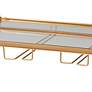 6_Savannah 32 3/4" Wide Gold Metal 2-Shelf Wine Cart more views