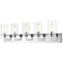 3_Savannah 38 3/4" Wide Chrome 5-Light Bath Light