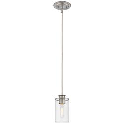 Savannah 4 1/2" Wide Brushed Nickel Mini Pendant