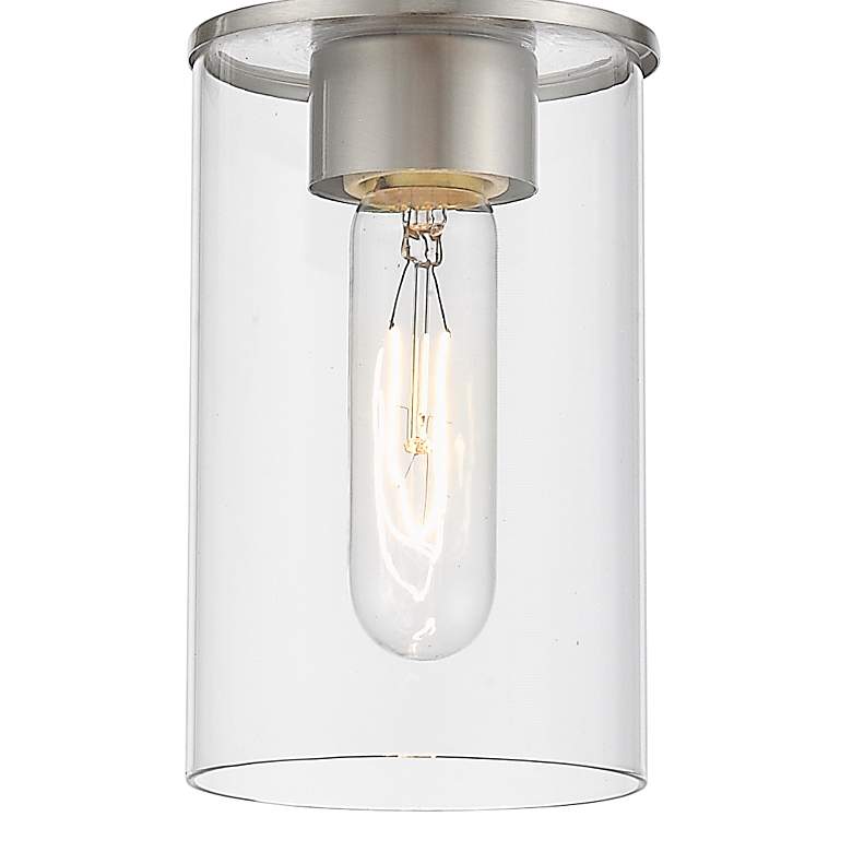 Image 2 Savannah 4 1/2" Wide Brushed Nickel Mini Pendant more views