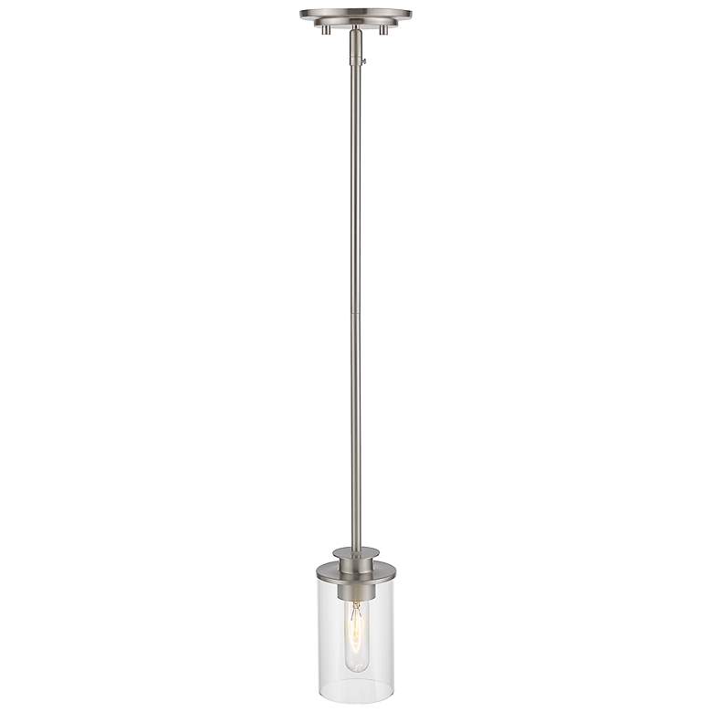 Image 3 Savannah 4 1/2" Wide Brushed Nickel Mini Pendant more views
