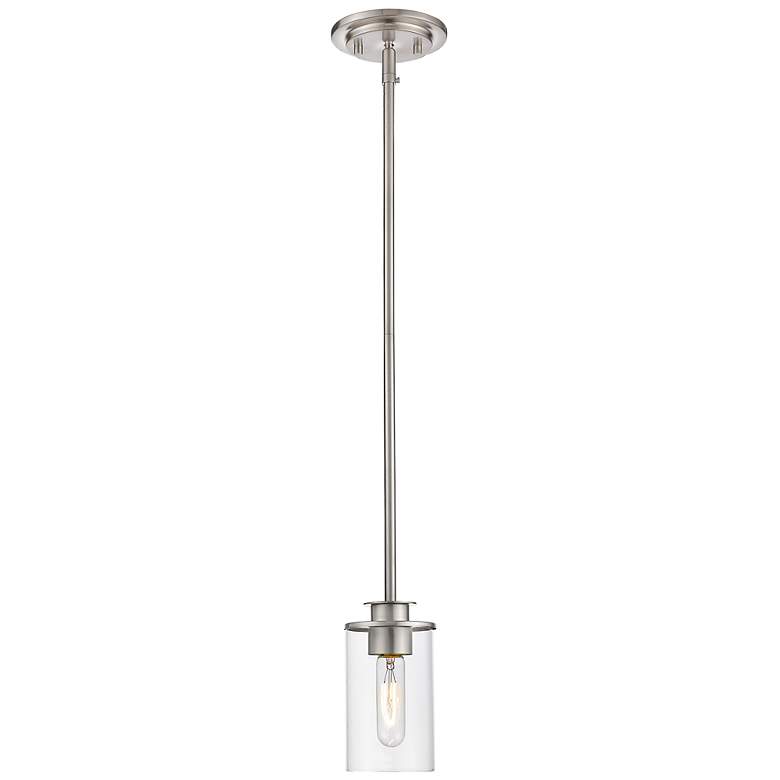 Image 5 Savannah 4 1/2" Wide Brushed Nickel Mini Pendant more views