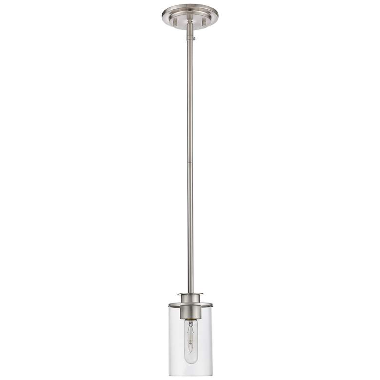 Image 6 Savannah 4 1/2" Wide Brushed Nickel Mini Pendant more views