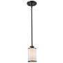 Savannah 4 1/2" Wide Olde Bronze Mini Pendant w/ Opal Glass