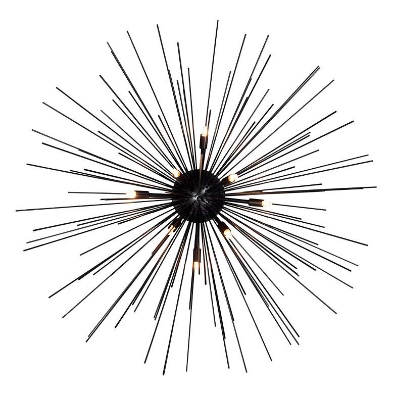 Image 3 Savannah 40" Wide Black 8-Light Ceiling Light more views