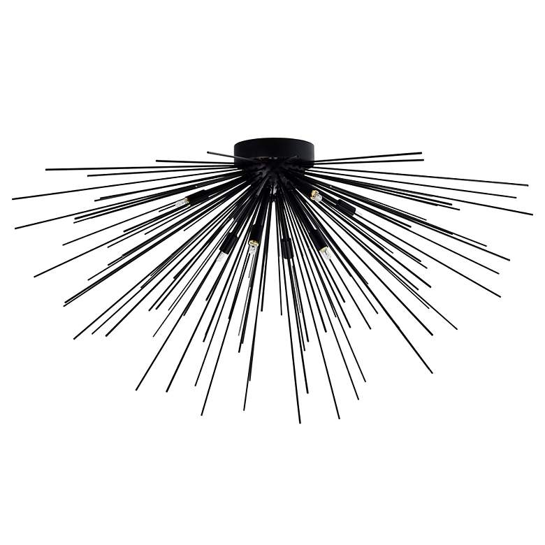 Image 5 Savannah 40" Wide Black 8-Light Ceiling Light more views