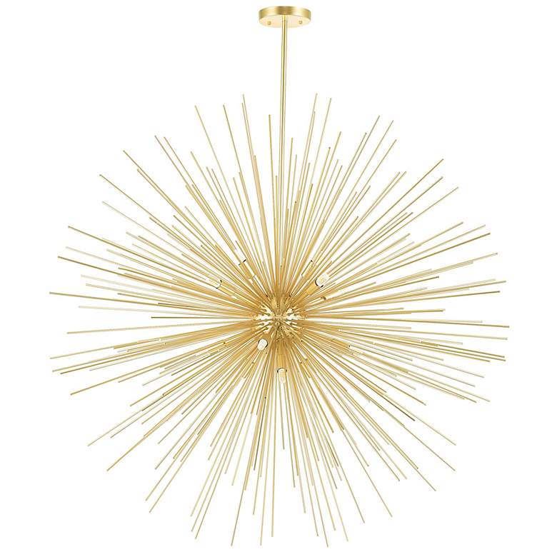 Image 1 Savannah 40" Wide Gold Leaf 14-Light Sputnik Chandelier