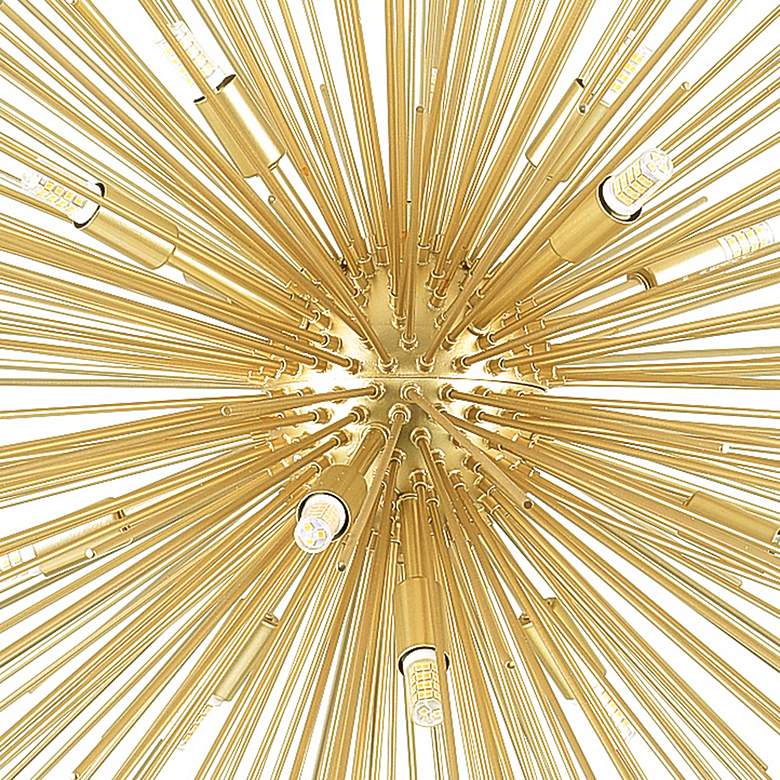 Image 2 Savannah 40" Wide Gold Leaf 14-Light Sputnik Chandelier more views