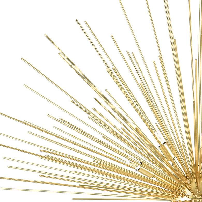 Image 3 Savannah 40" Wide Gold Leaf 14-Light Sputnik Chandelier more views