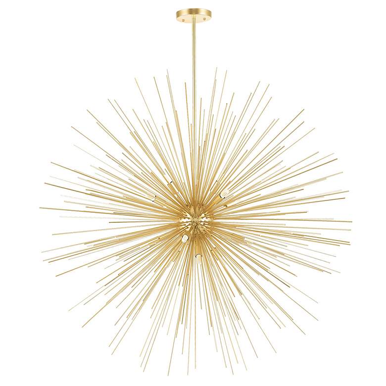 Image 5 Savannah 40" Wide Gold Leaf 14-Light Sputnik Chandelier more views
